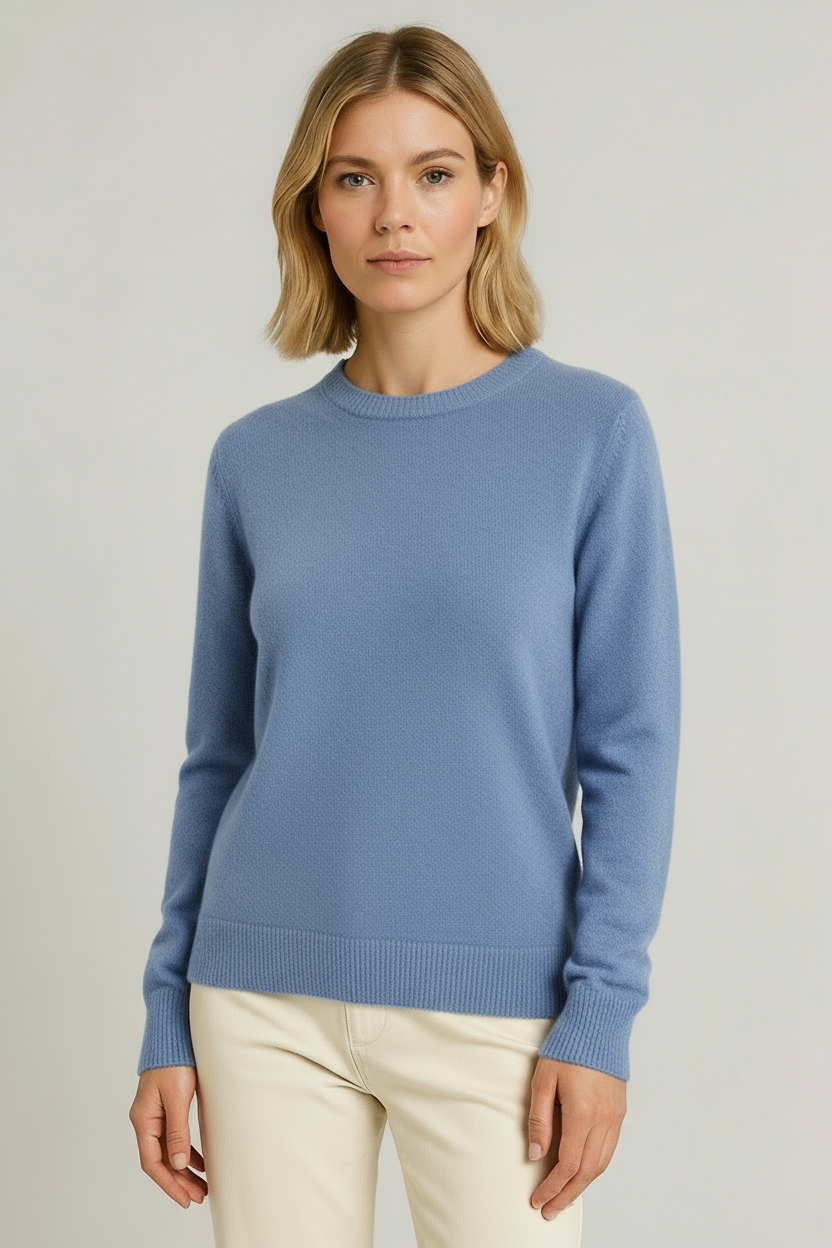 Freya Harper | Classic Crewneck Cashmere Sweater for Women
