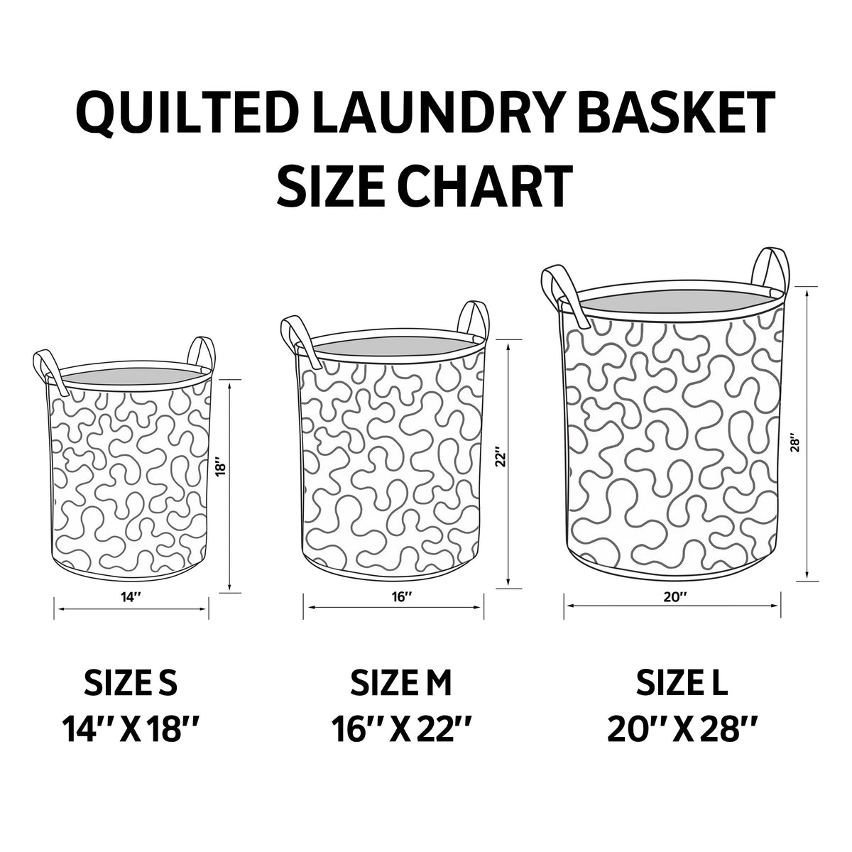 Forest | Quilted Laundry Basket with Canvas Handles