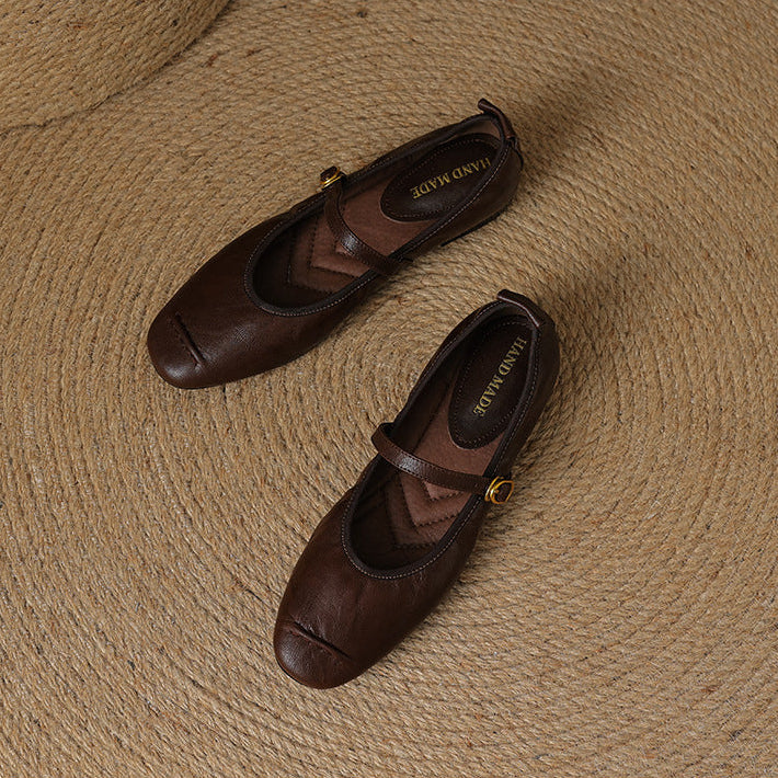 Wani | Leather Mary Jane Flats