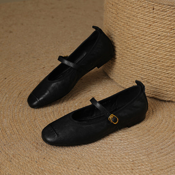 Wani | Leather Mary Jane Flats