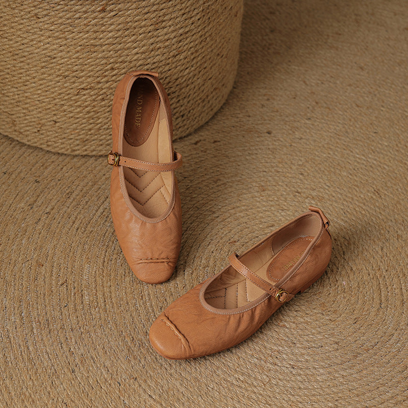 Wani | Leather Mary Jane Flats