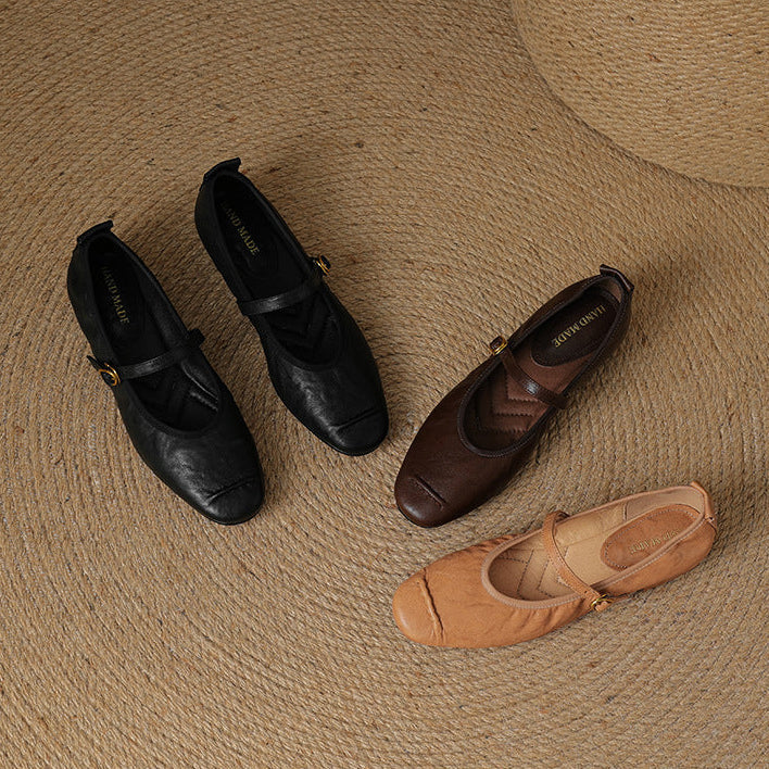 Wani | Leather Mary Jane Flats
