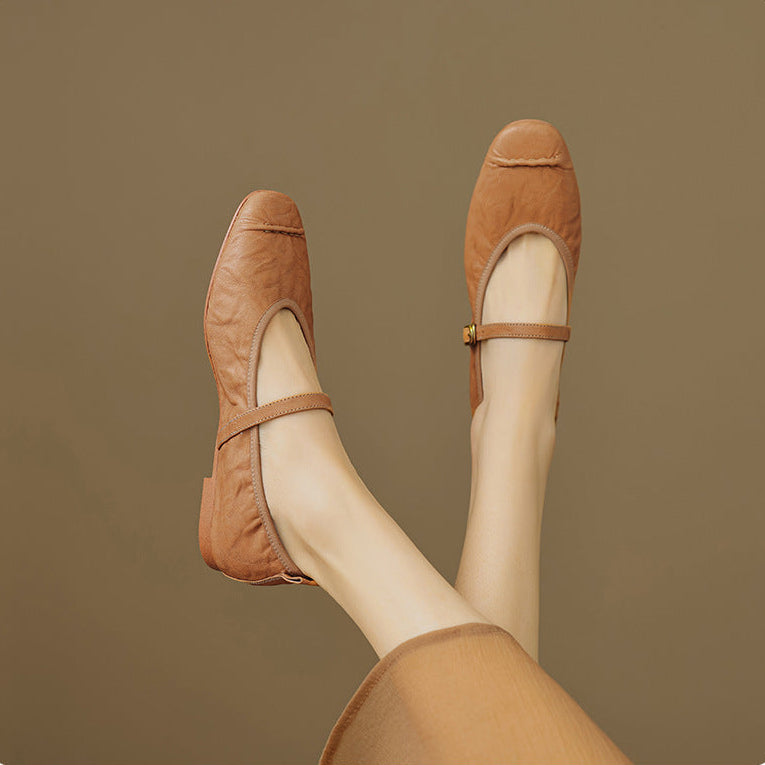 Wani | Leather Mary Jane Flats