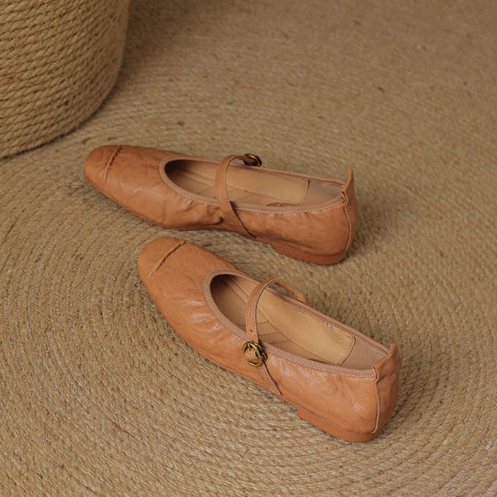 Wani | Leather Mary Jane Flats