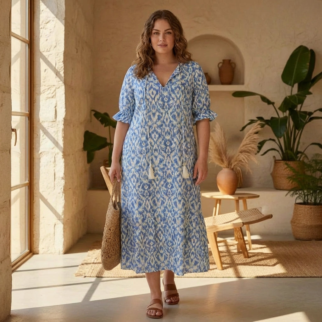 Rosalind | Boho Tummy Coverage Maxi Dress