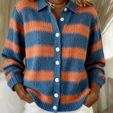 Sarah | Knitted Plaid Cardigan