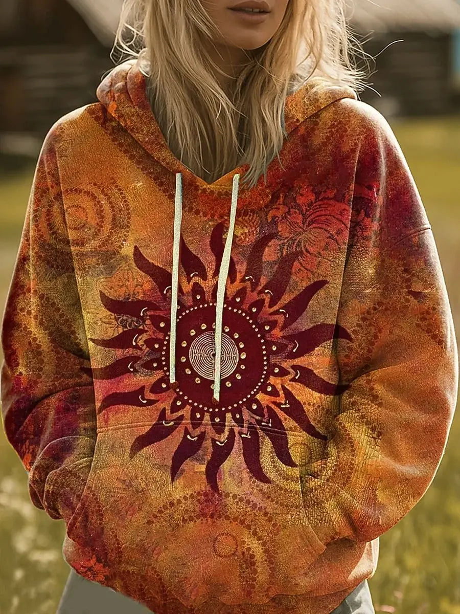 Brisenna | Sunburst Graphic Hoodie