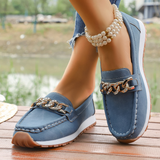 Elle - Orthopedic Diamond Buckle Loafers