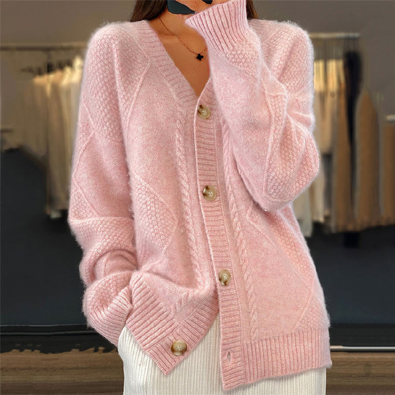 Hensley | Knitted Cardigan with V-Neckline