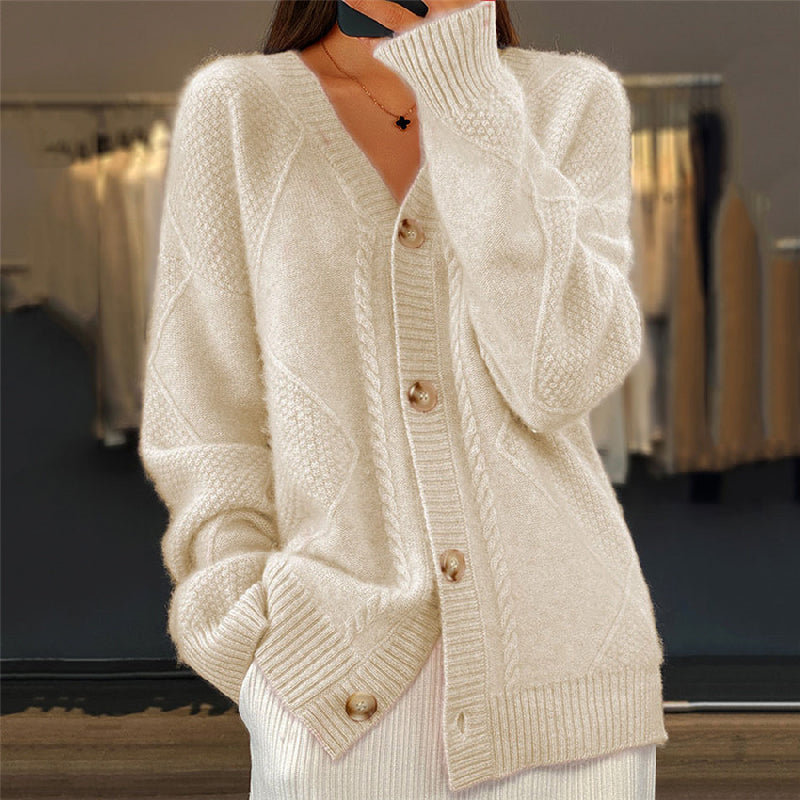 Hensley | Knitted Cardigan with V-Neckline