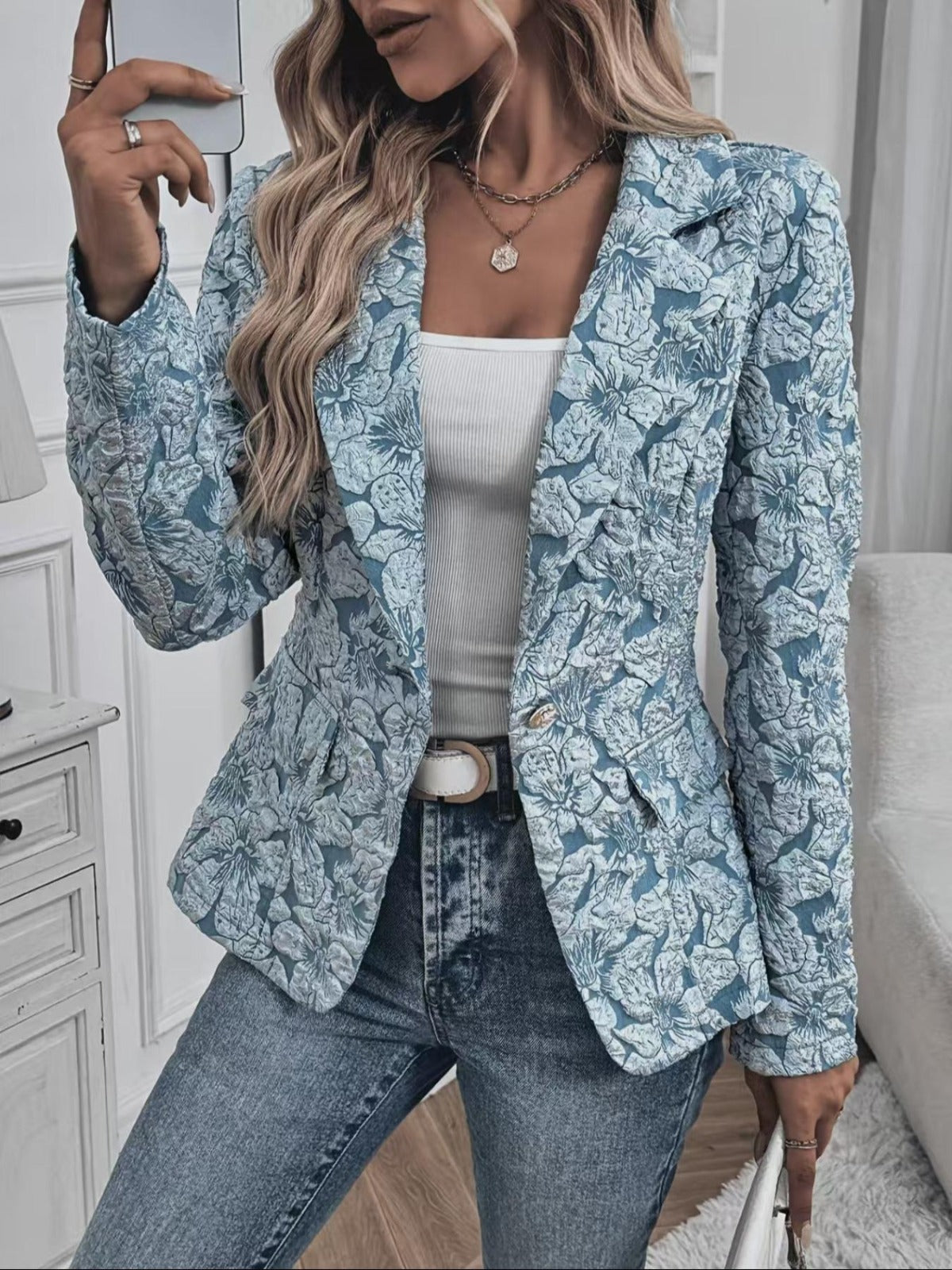 Paisley Jacquard | Women's Fitted Blazer