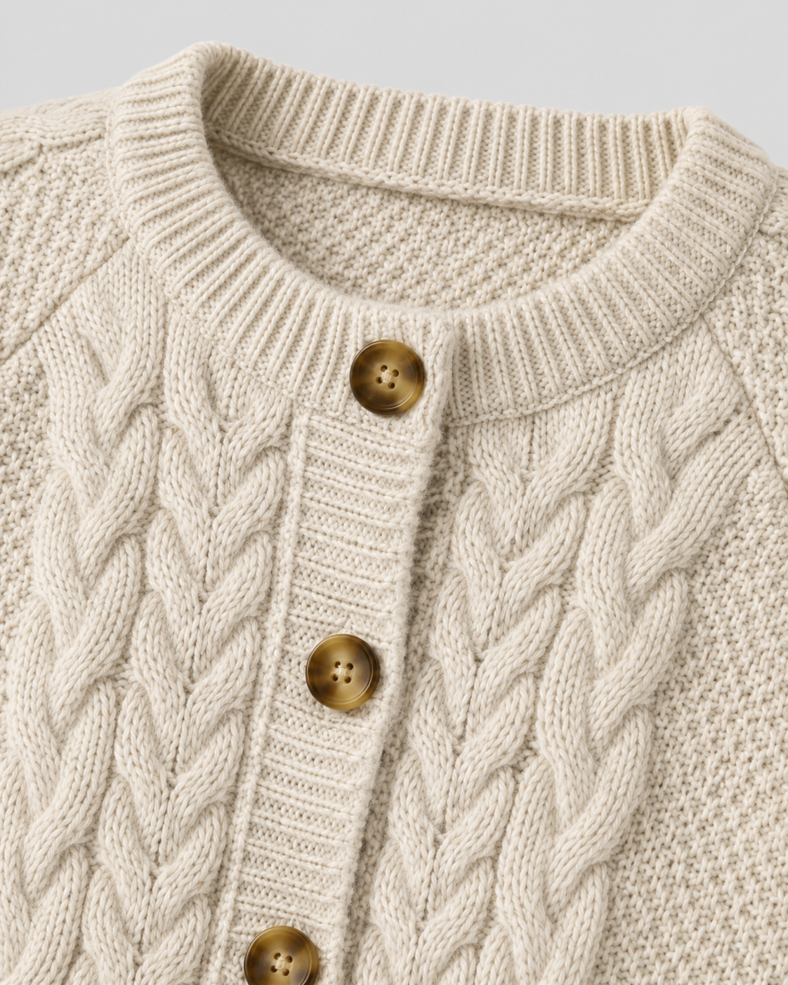CABLE KNIT | BUTTON FRONT CARDIGAN FOR WOMEN