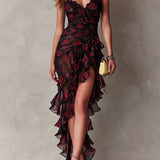 Lane | Floral Ruched Hem Dress