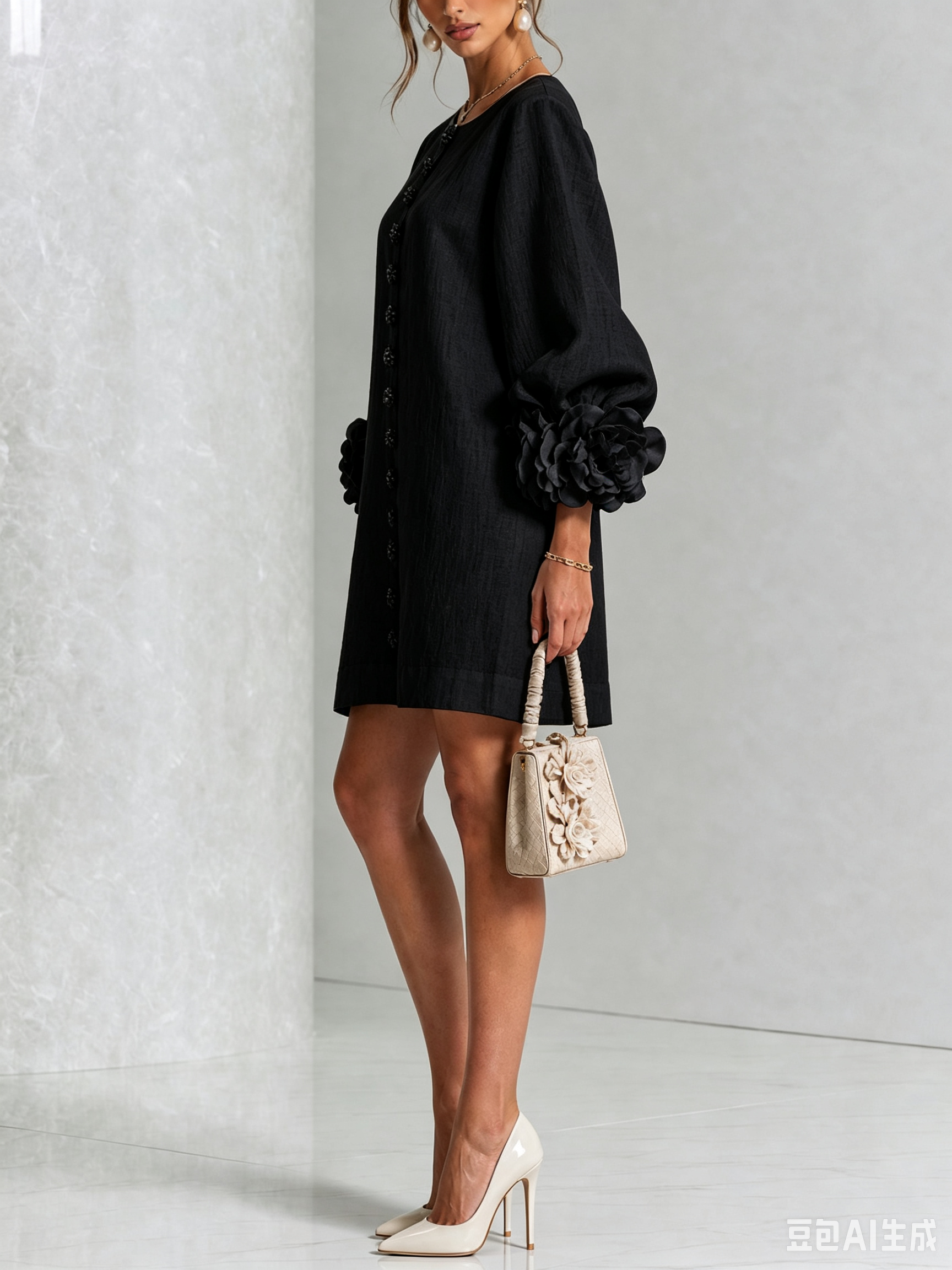 ROSALIE | FLORAL BUTTON MINI DRESS FOR WOMEN