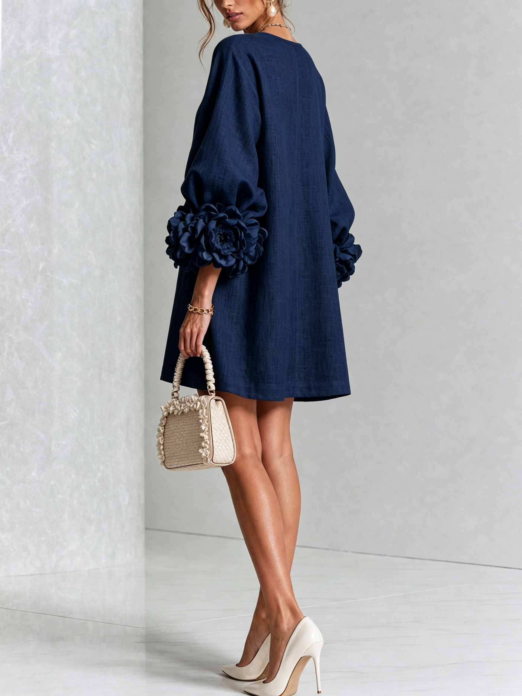 ROSALIE | FLORAL BUTTON MINI DRESS FOR WOMEN