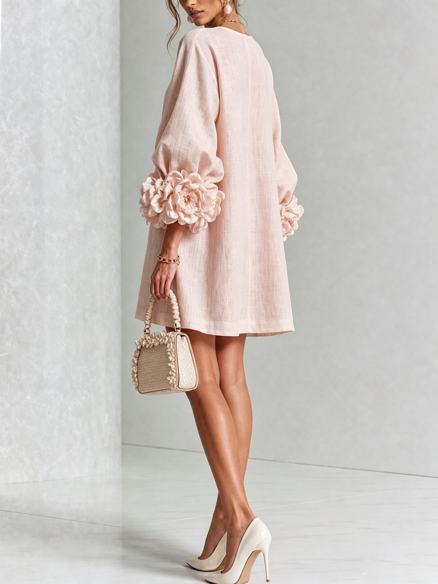 ROSALIE | FLORAL BUTTON MINI DRESS FOR WOMEN