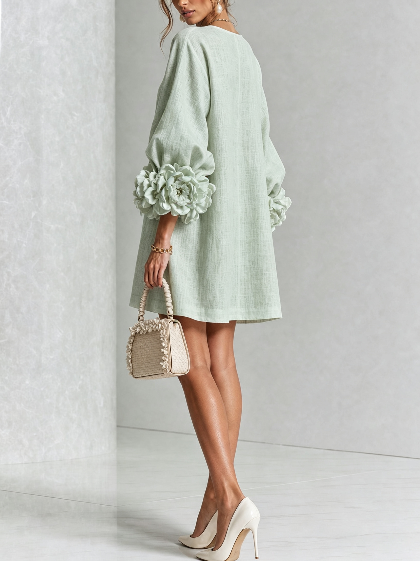 ROSALIE | FLORAL BUTTON MINI DRESS FOR WOMEN