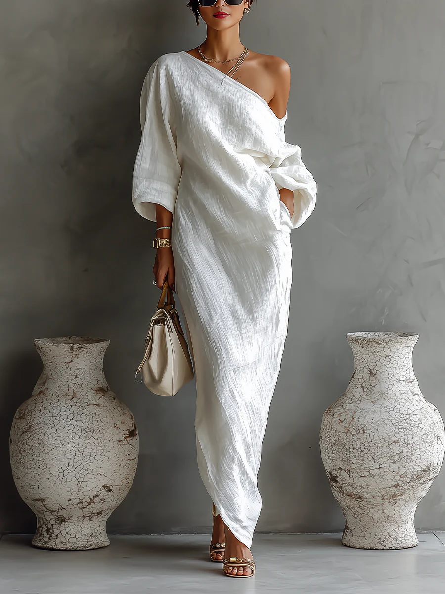 Nelle | Women's One-Shoulder Elegant Maxi Dress