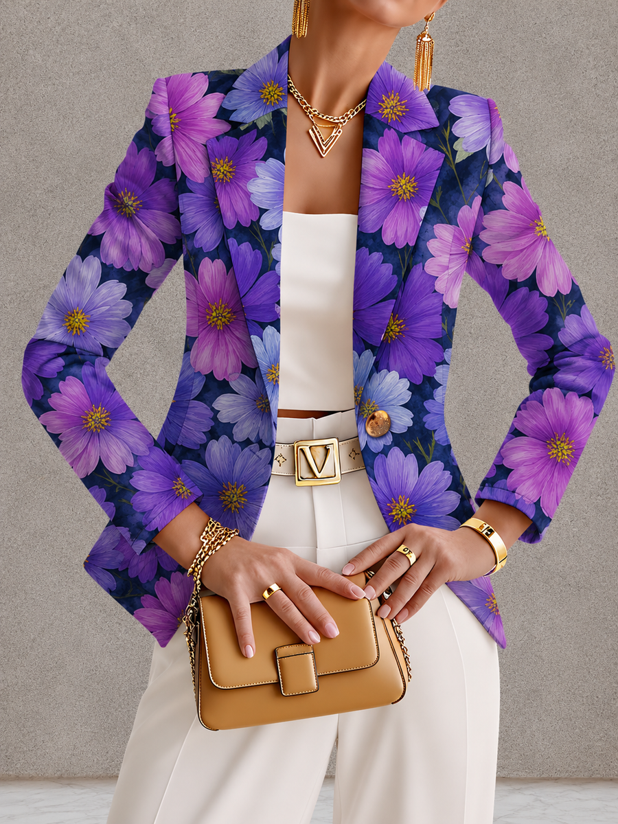 Bellamira | Purple Cosmos Print Blazer