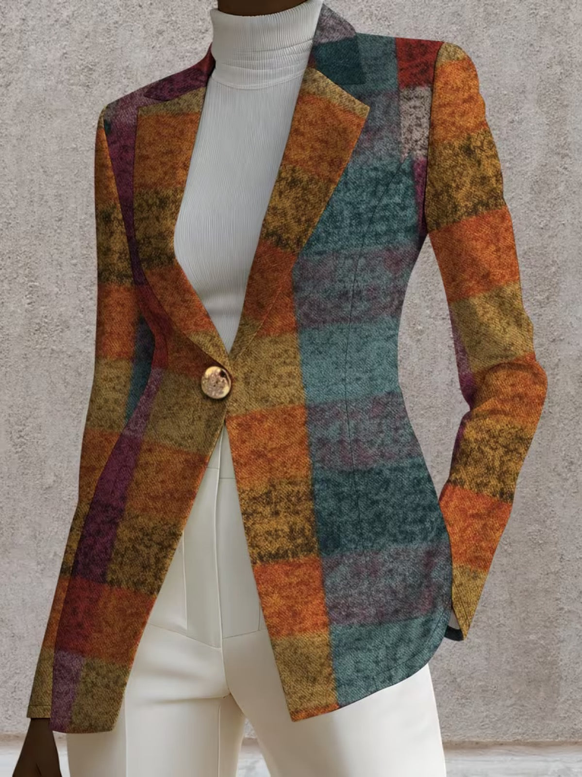 Amandine | Autumn Plaid Blazer