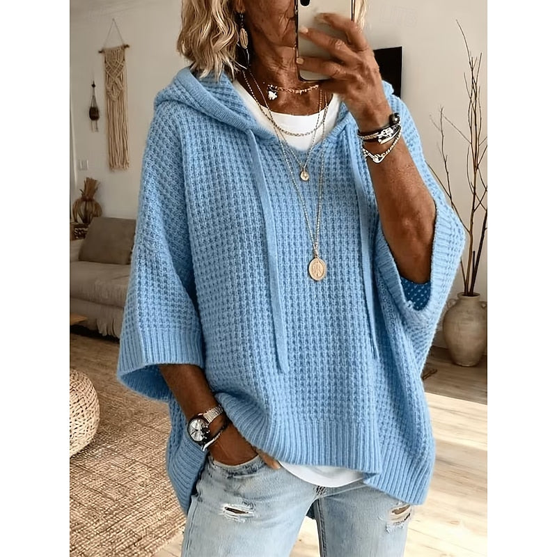 Wendy | Women's Relaxed Waffle Knit Hoodie