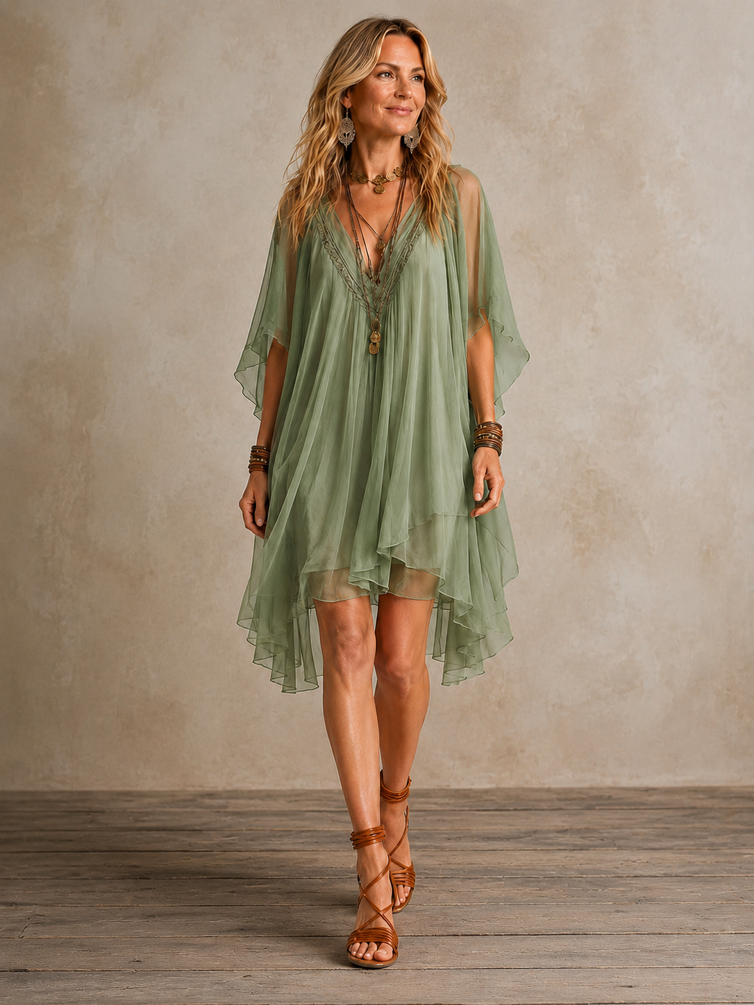 Ella | Tiered Boho Mini Dress
