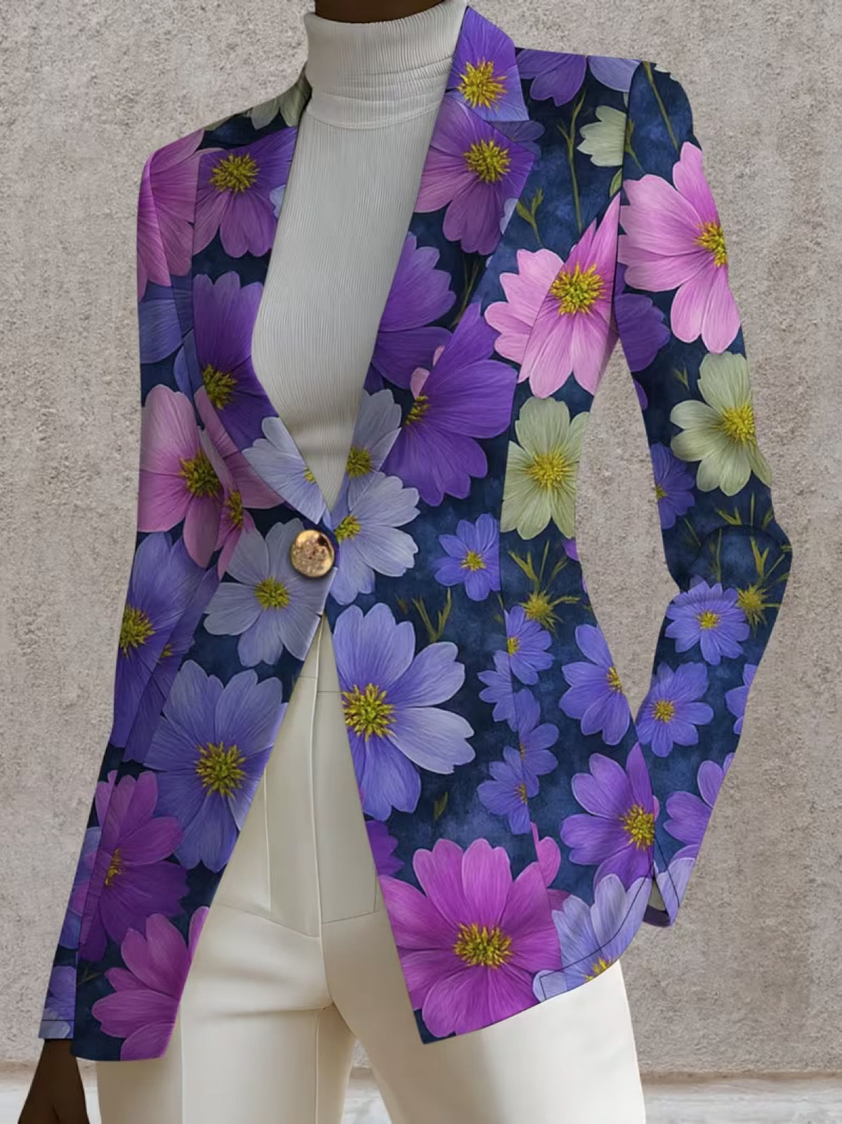 Bellamira | Purple Cosmos Print Blazer