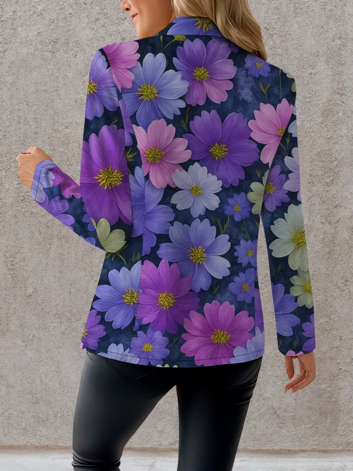Bellamira | Purple Cosmos Print Blazer