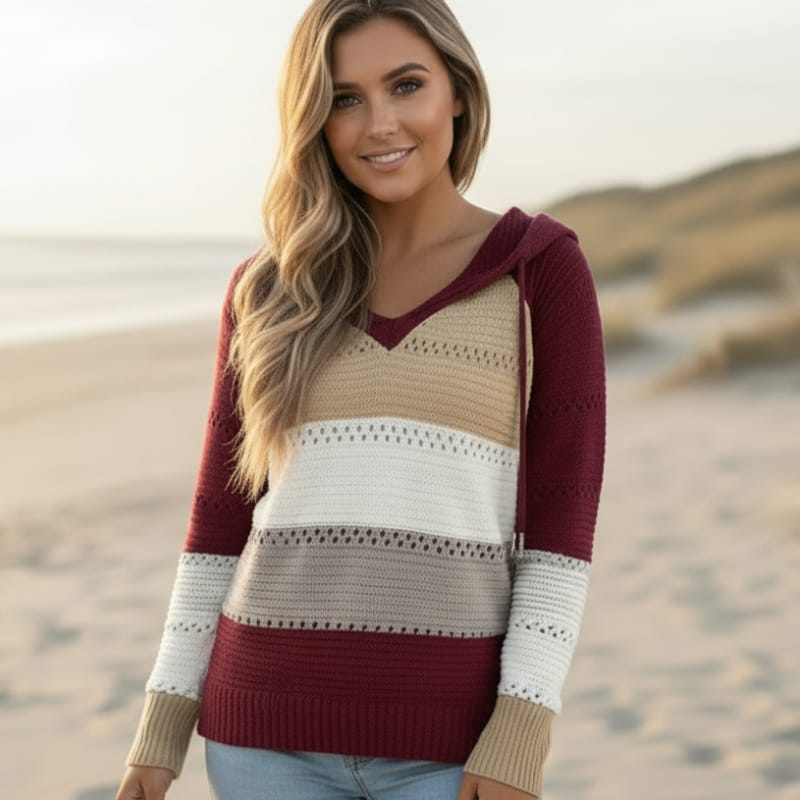 BOHO | PATCHWORK PULLOVER SWEATER FOR WOMEN