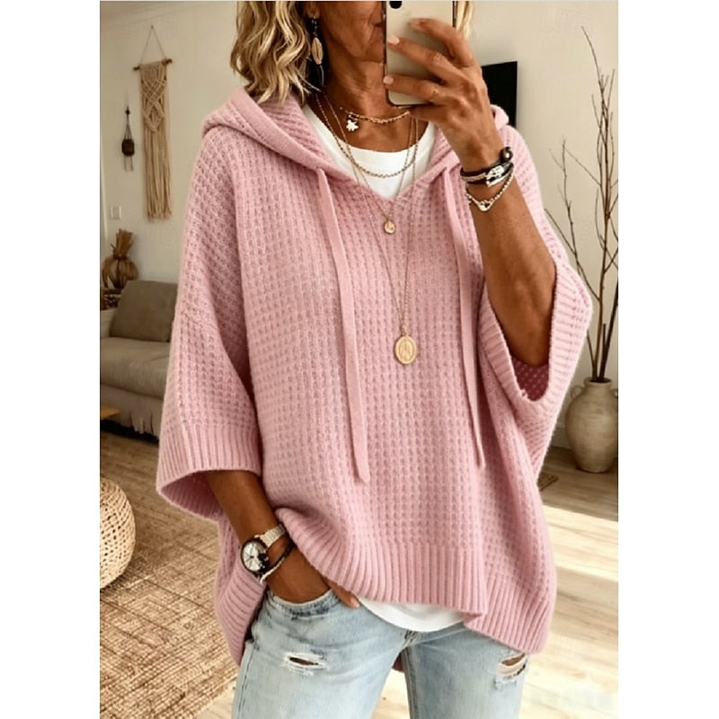 Wendy | Women's Relaxed Waffle Knit Hoodie