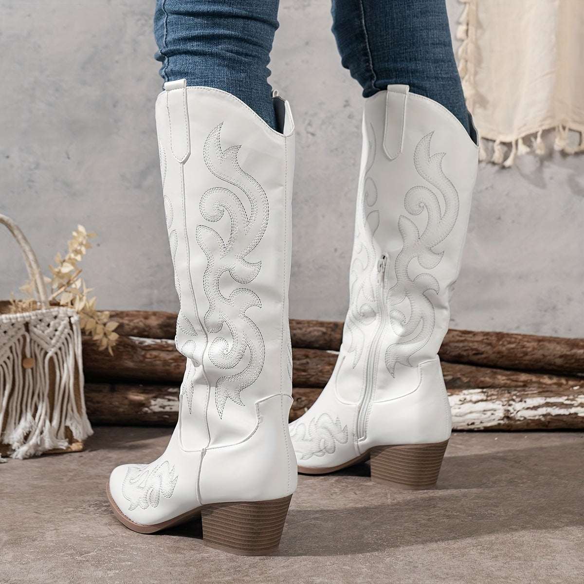 Cowboy™ | Knee-High Block Heel Boots