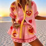 Athenais | Women's Printed Two-Piece Short Set
