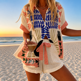 Anaelle | Women's Printed Shirt and Shorts Set