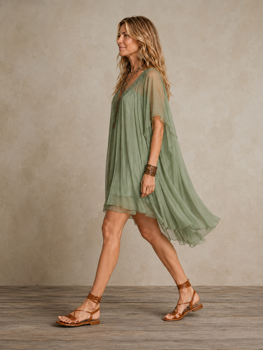 Ella | Tiered Boho Mini Dress