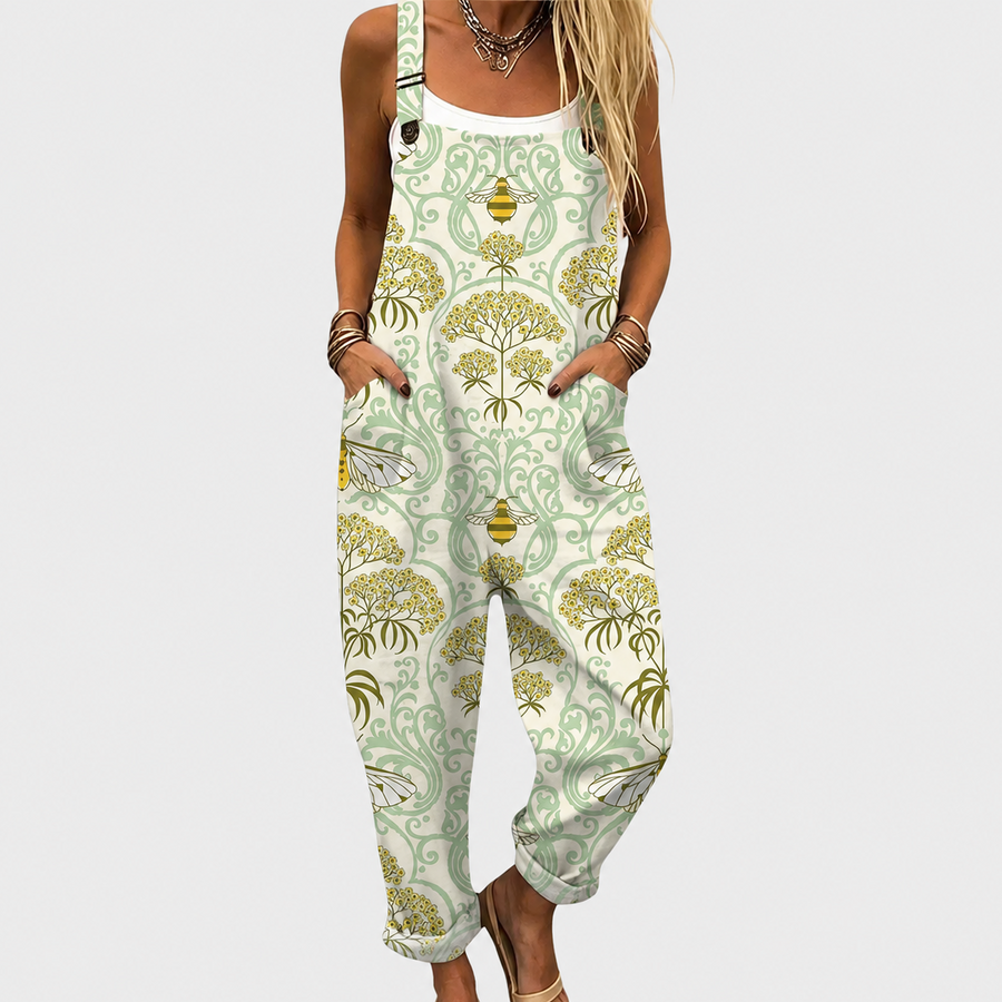 Camille | Printed Overalls Jumpsuit