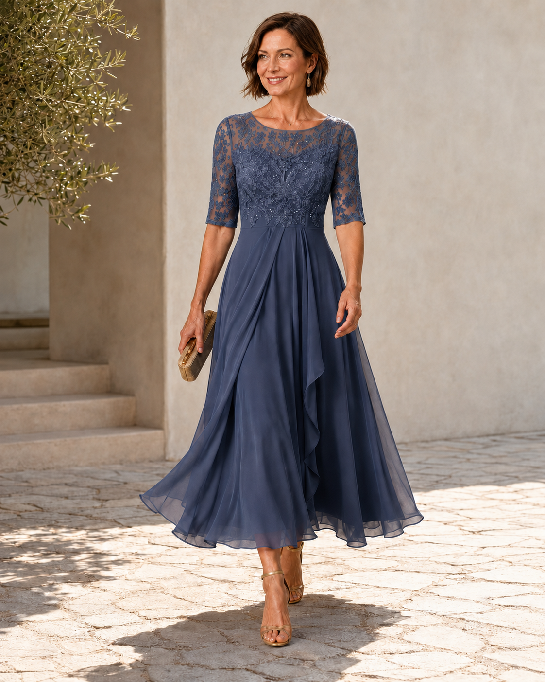 Rose – The Flattering Lace Midi Dress