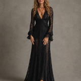 Charlotte | Plunging V-Neck Maxi Dress for Women