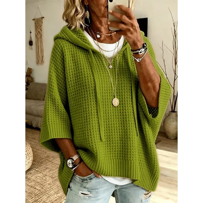 Wendy | Women's Relaxed Waffle Knit Hoodie