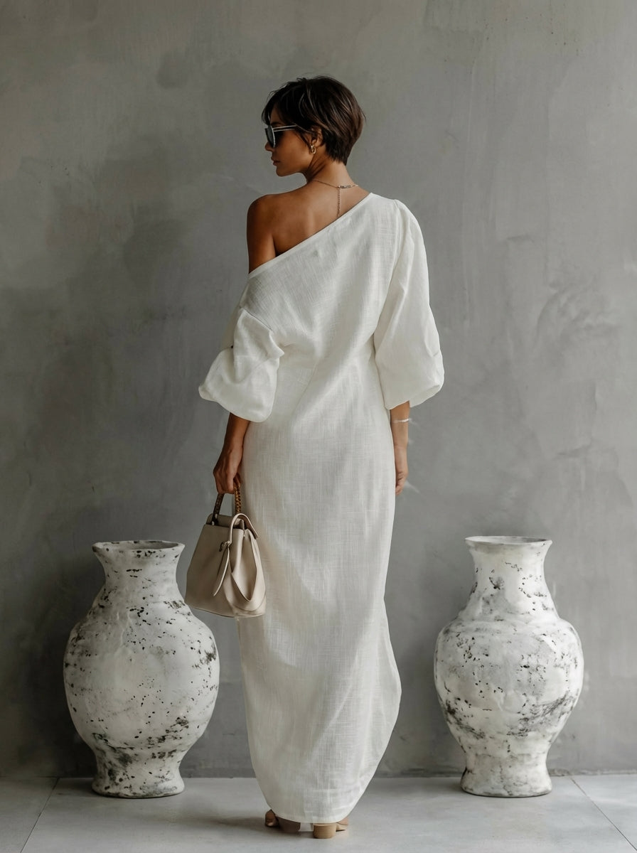Nelle | Women's One-Shoulder Elegant Maxi Dress