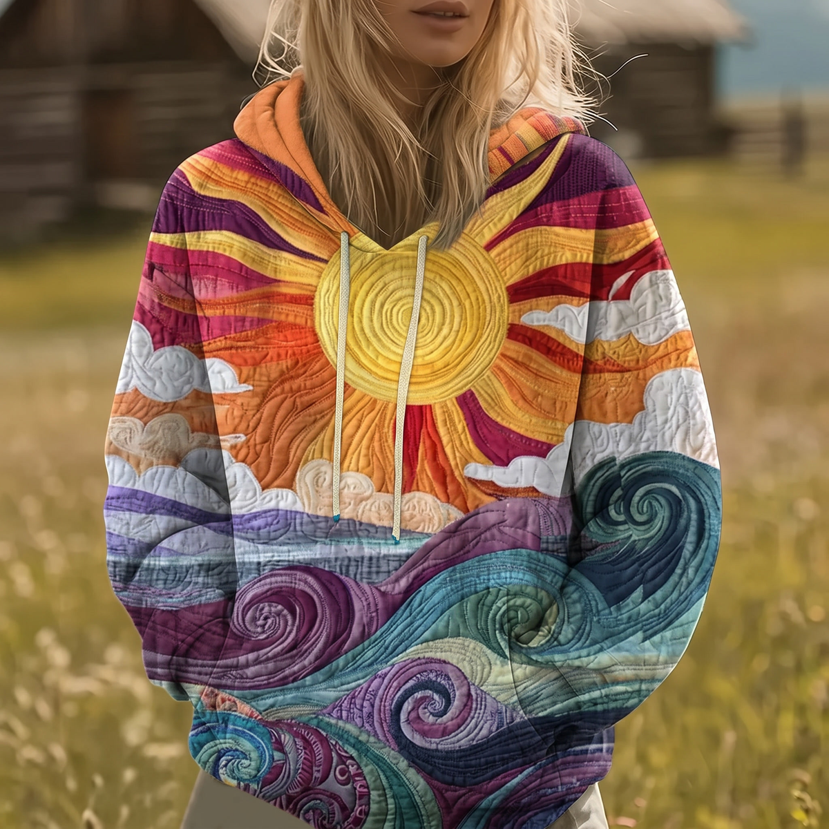 Auralei | Sunburst Y2K Hoodie
