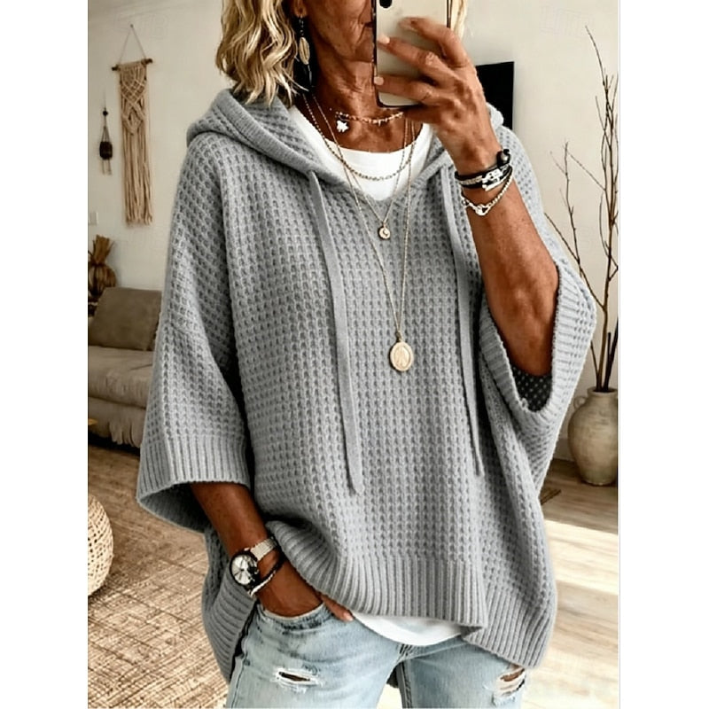 Wendy | Women's Relaxed Waffle Knit Hoodie