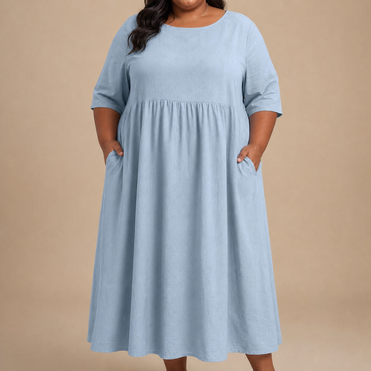 Emily | Classic Mid Sleeve Dress