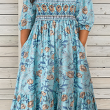 Sloane | Petal Muse Round Neck Dress