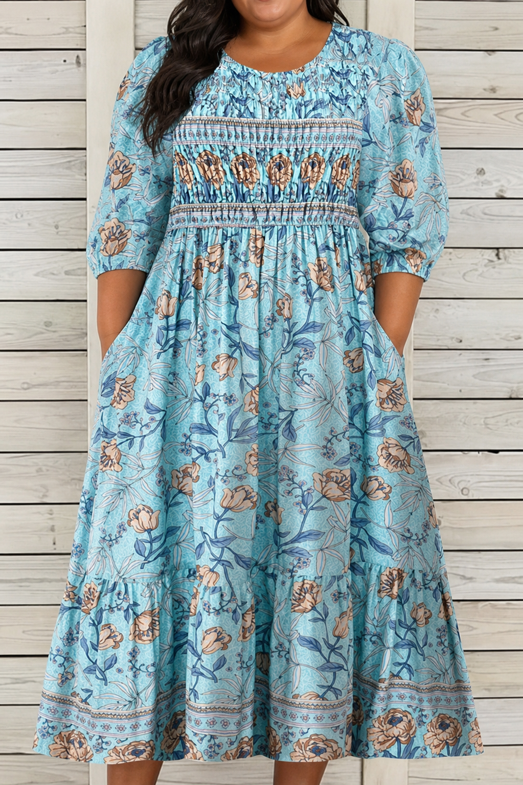 Sloane | Petal Muse Round Neck Dress