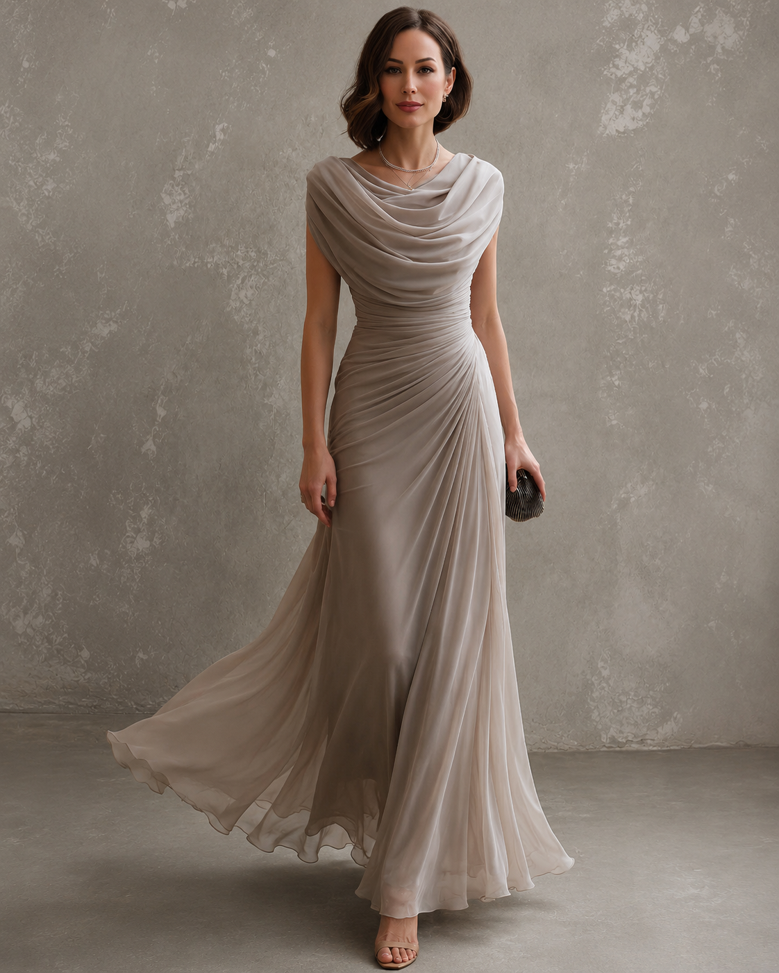 Jilliann | Women's Draped Maxi Dress