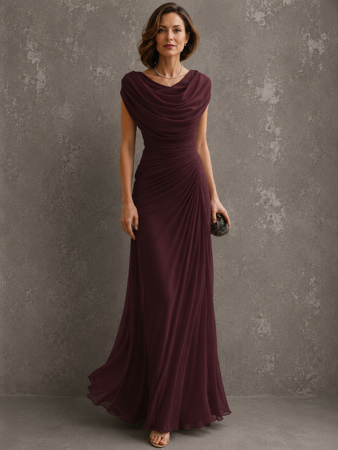 Jilliann | Women's Draped Maxi Dress