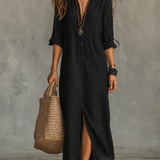 Luna™ | Bohemian Shirt Maxi Dress