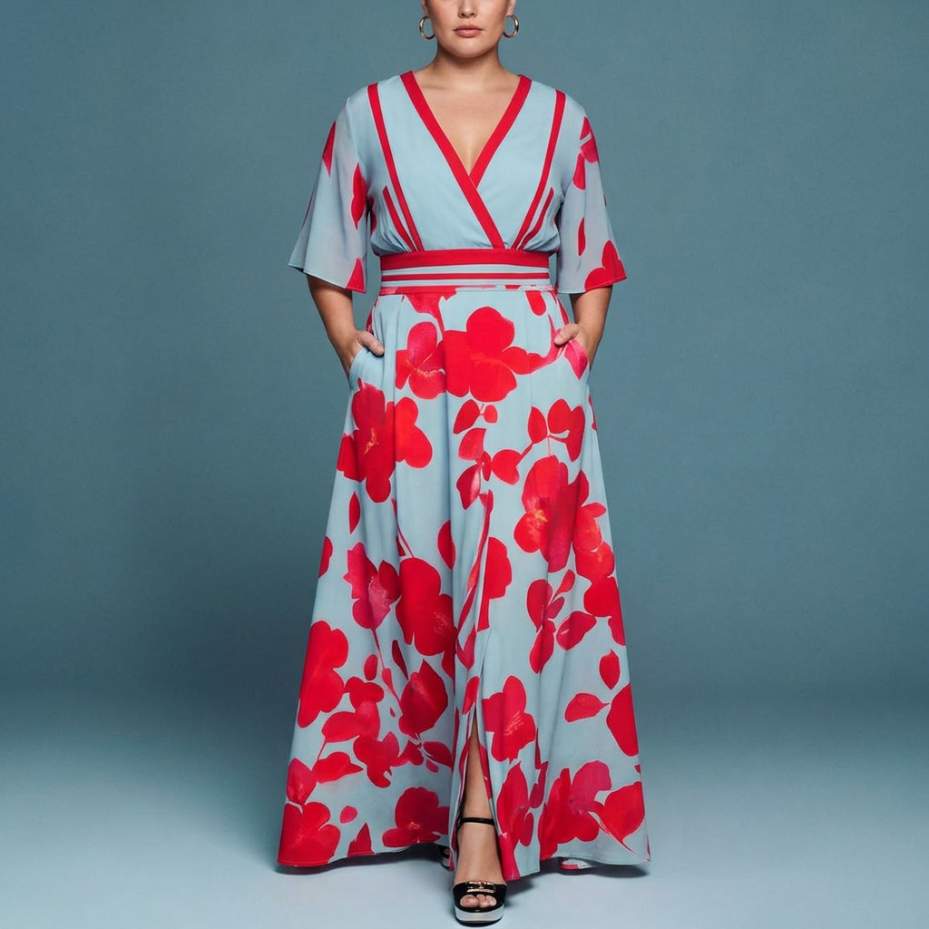 Signy | Elegant Viscose Midi Dress