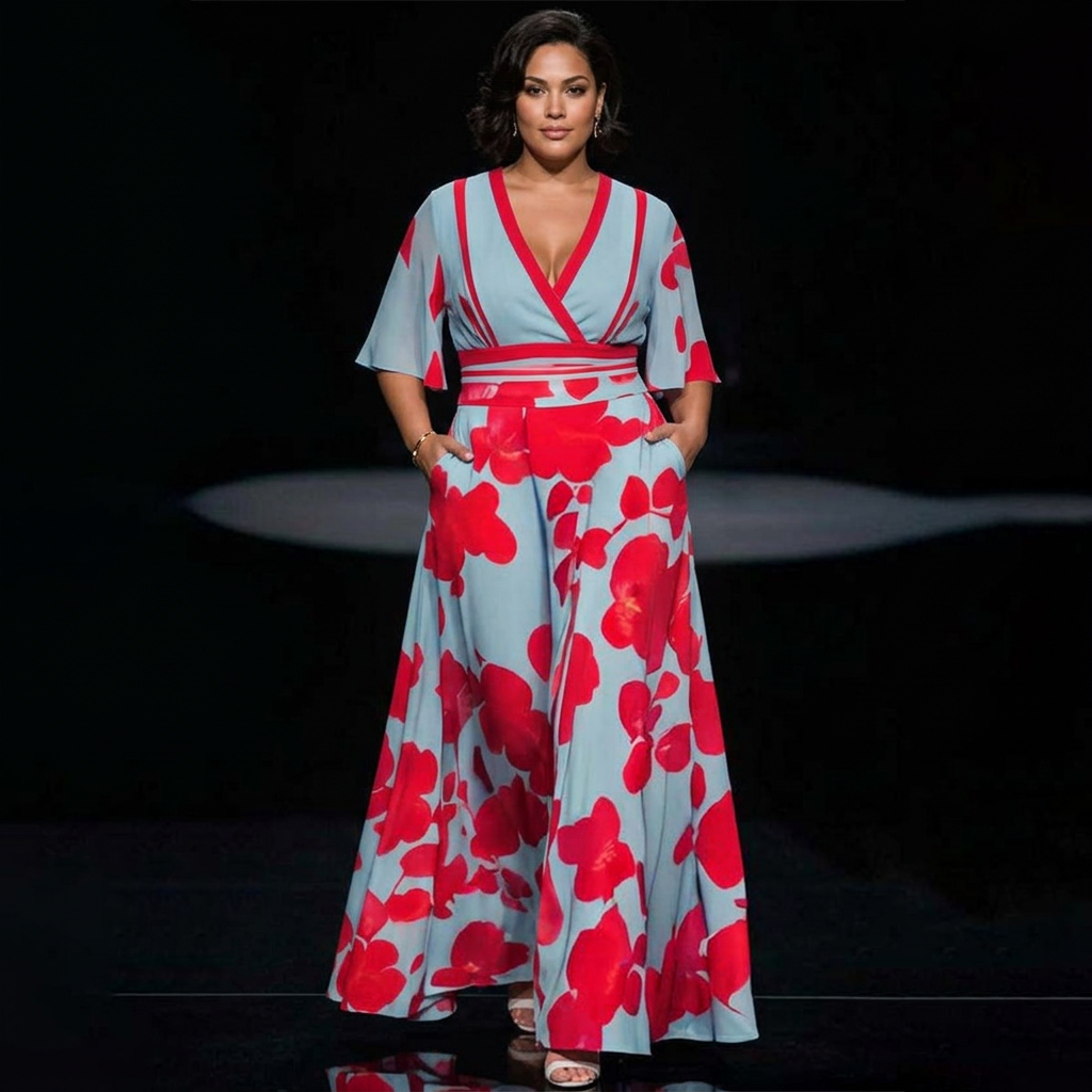 Signy | Elegant Viscose Midi Dress