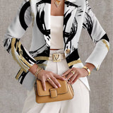 Noemine | Abstract Brushstroke Blazer